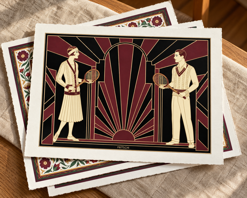 The Pair, printed on cotton paper, stacked on linen.