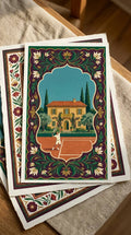 The Serve, printed on cotton paper, stacked on linen.