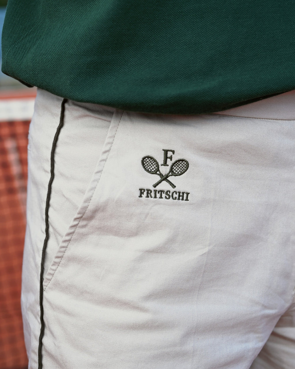 The Fritschi crest embroidered on the pocket of the Court Short