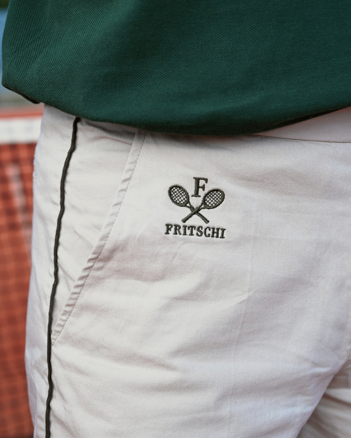 The Fritschi crest embroidered on the pocket of the Court Short